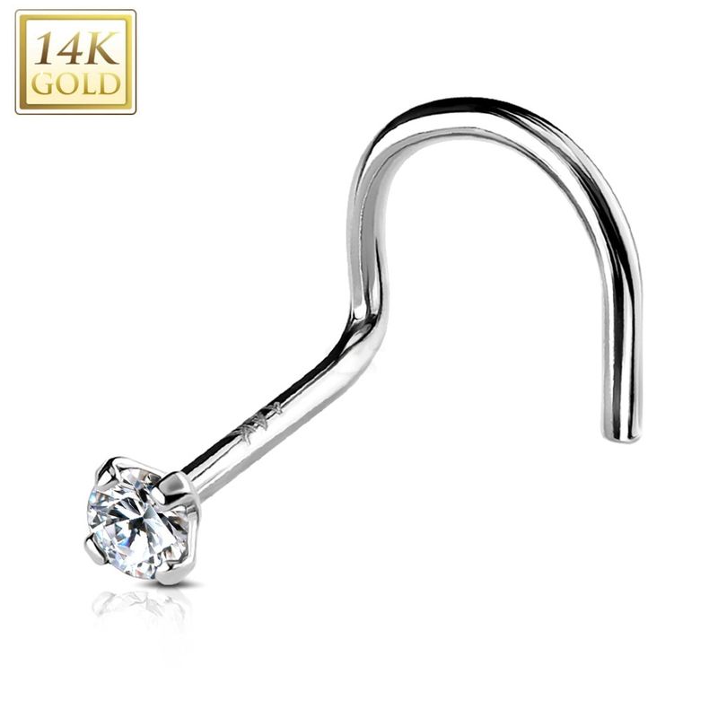 Nasenstecker aus Gold / Weissgold 14K