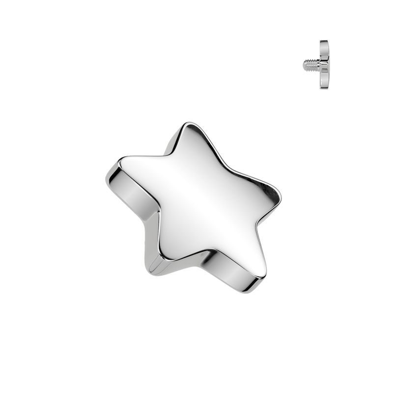 Kugel aus Titan Stern silber