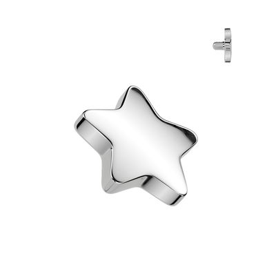 Kugel aus Titan Stern silber