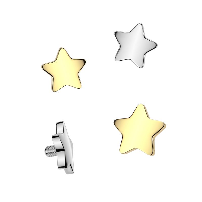 Kugel aus Titan Stern silber