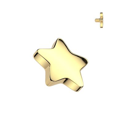 Kugel aus Titan Stern vergoldet