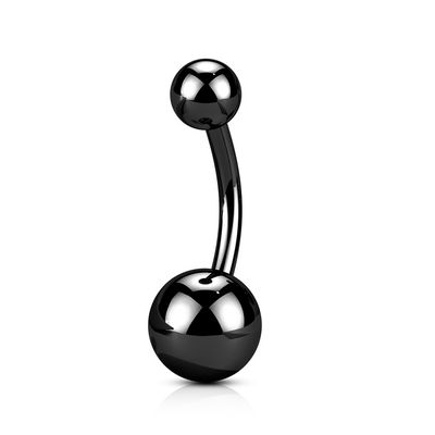 Bauchnabelpiercing aus Titan ASTM F-136 schwarz
