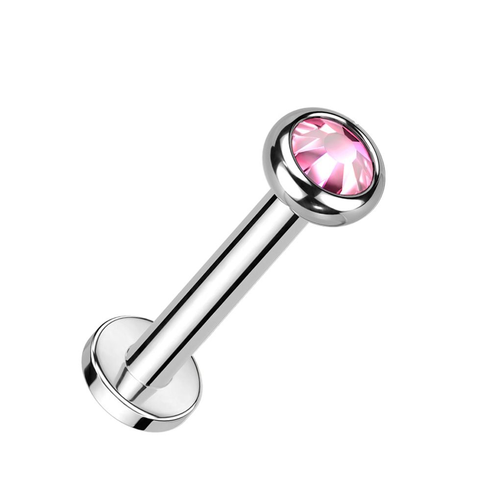 Labret aus Titan und Innengewinde pink