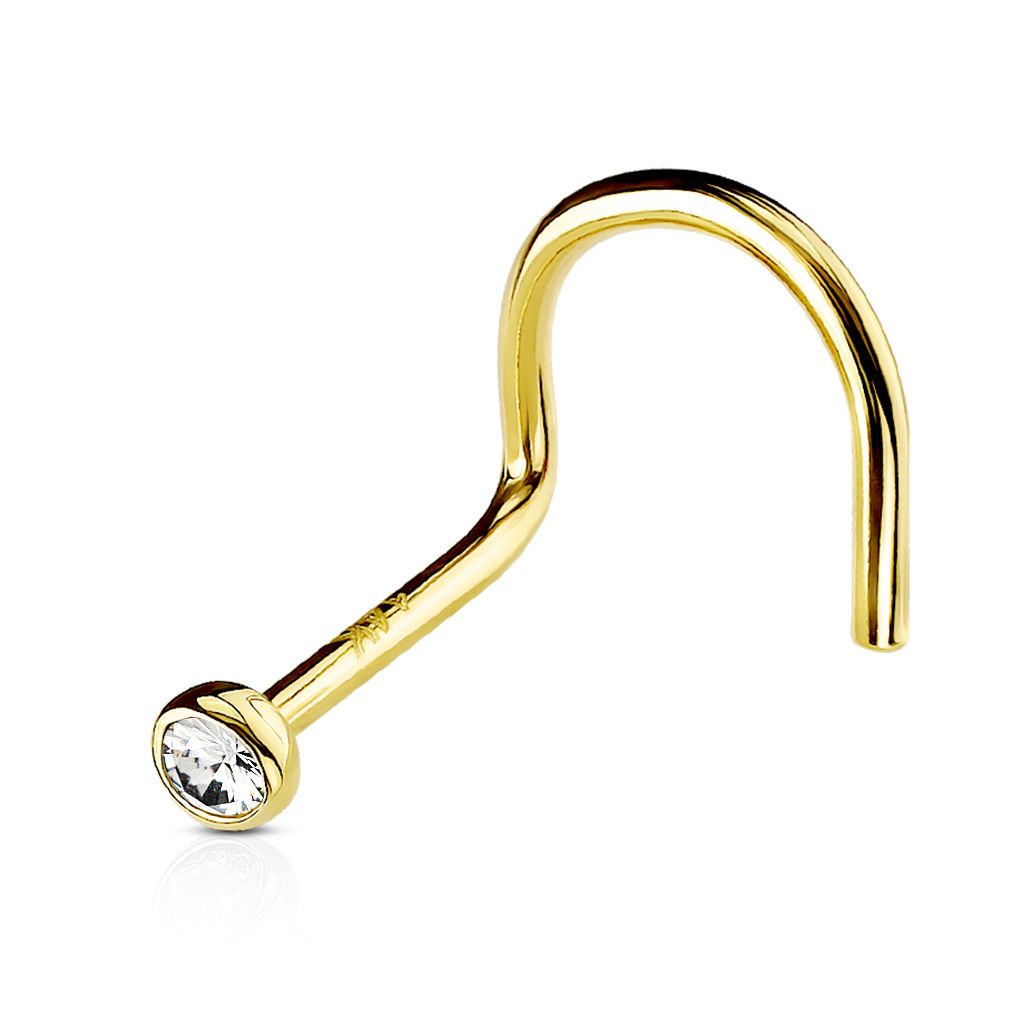 Nasenstecker solid 14K Gelbgold