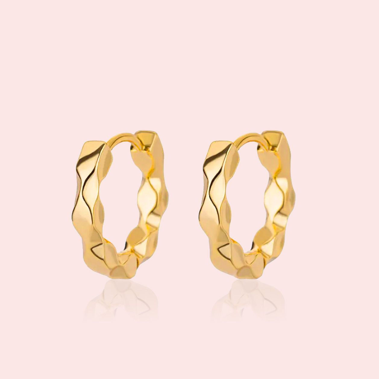 Creolen Wave mit 18K Vergoldung