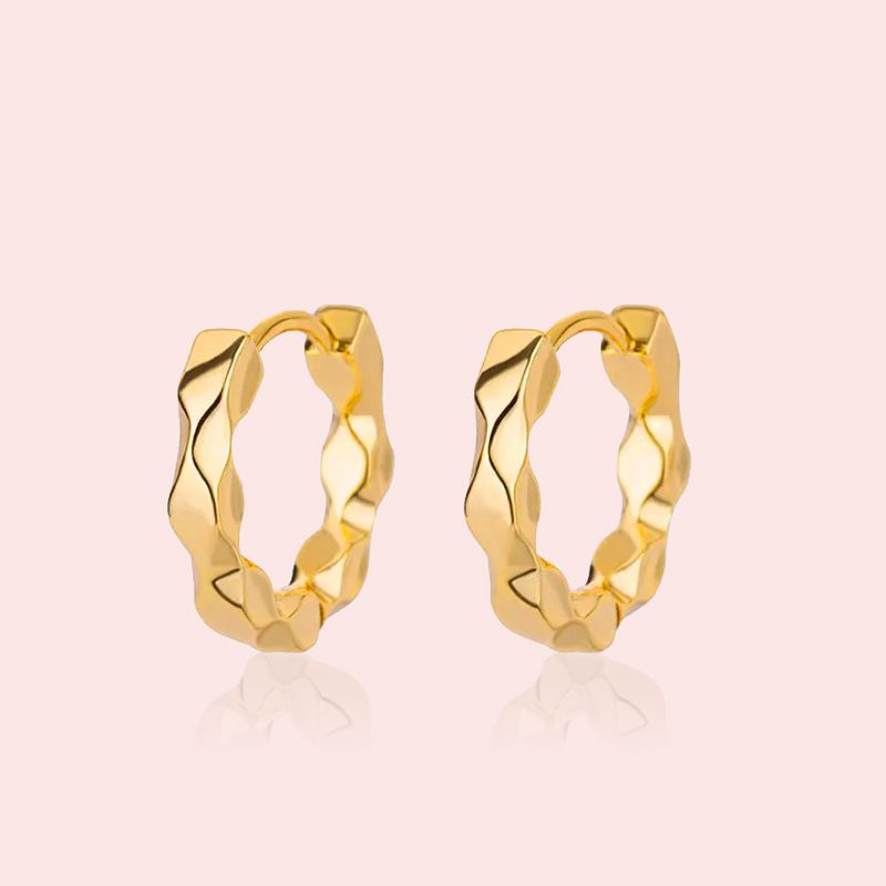 Creolen Wave mit 18K Vergoldung