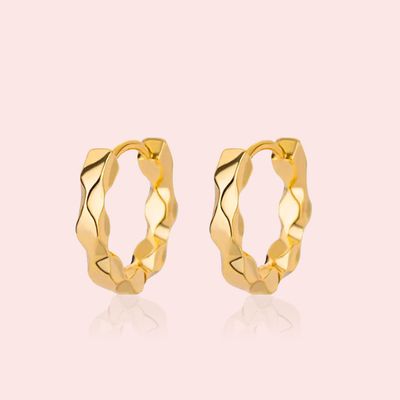Creolen Wave mit 18K Vergoldung