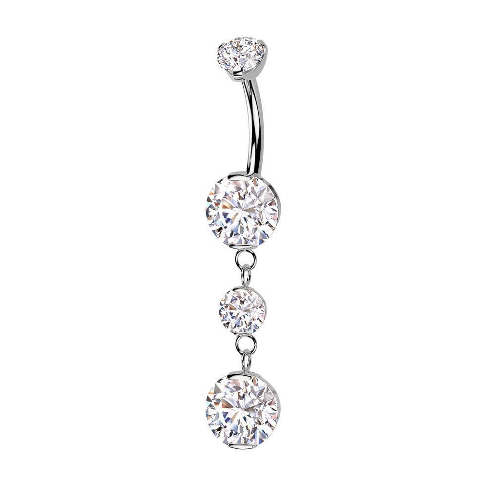Bauchnabelpiercing facettierten Zirkoniasteinen Anhänger