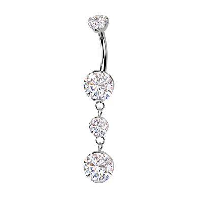 Bauchnabelpiercing facettierten Zirkoniasteinen Anhänger