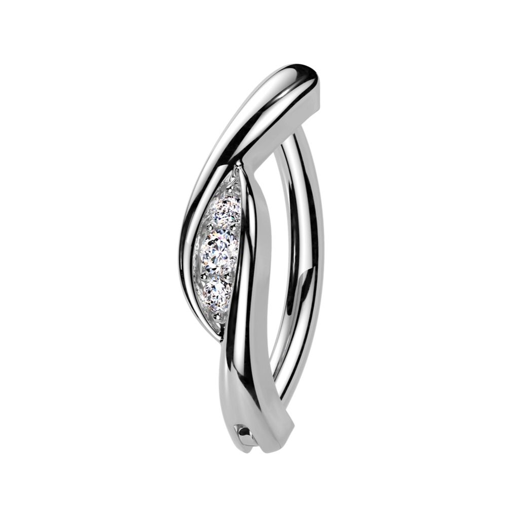 Bauchnabelpiercing Ring verschlungene Spirale