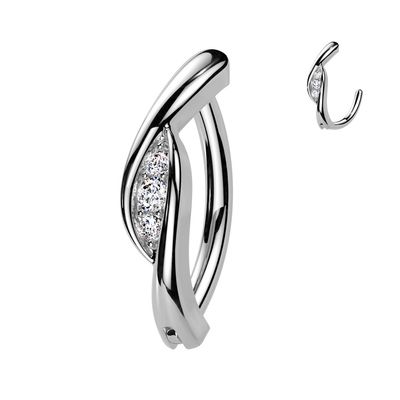 Bauchnabelpiercing Ring verschlungene Spirale