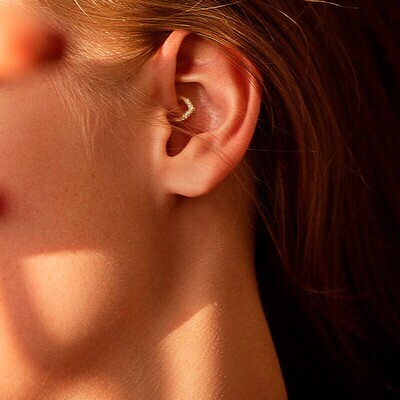 Piercing Ring platinbeschichtet