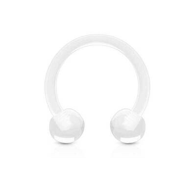 Circular Barbell aus Acryl transparent