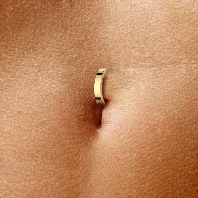 Bauchnabelpiercing Ring vergoldet