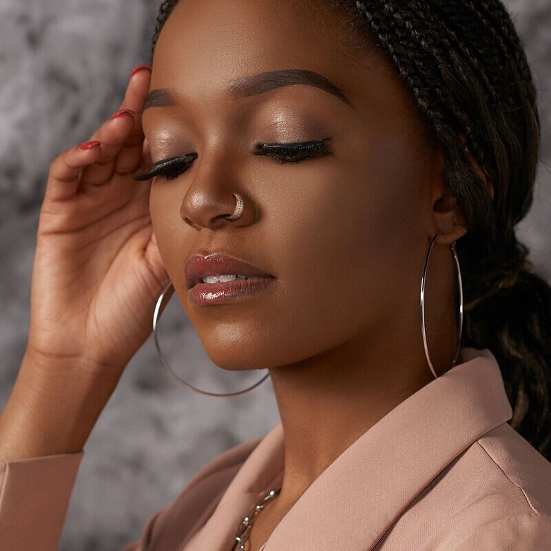 Piercing Ring Doppelbogen Zirkonia-Kristallen silber