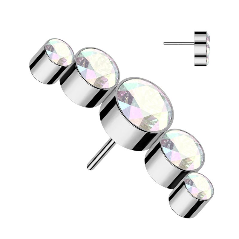 Banane aus Titan Swarovski Kristallen Aurora Borealis