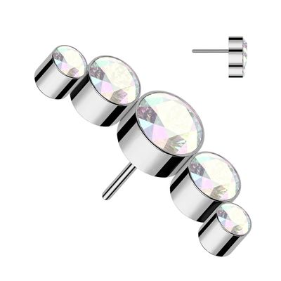 Banane aus Titan Swarovski Kristallen Aurora Borealis