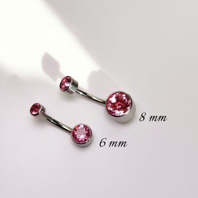 Banane aus Titan Swarovski Kristallen pink