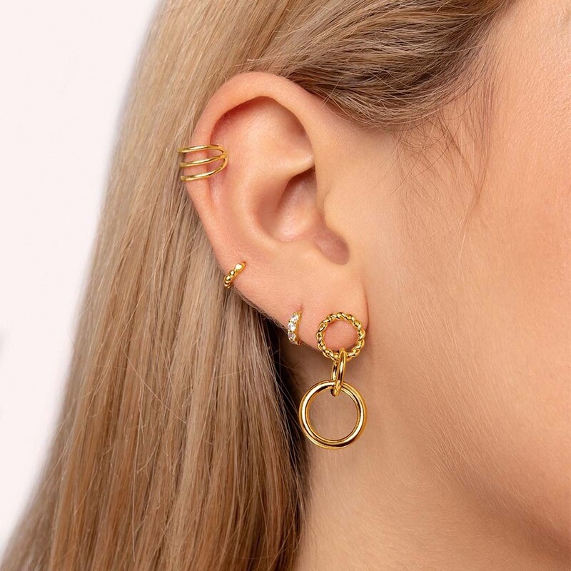 Boucles d’oreilles Shayenne en or 18K.
