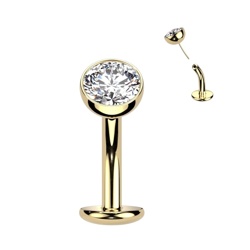 Bauchnabelpiercing aus Titan vergoldet