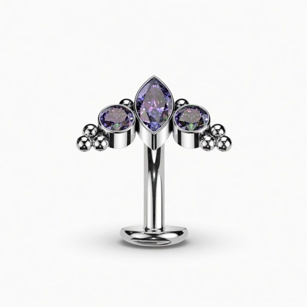 Bauchnabelpiercing umgedreht Vitrail medium