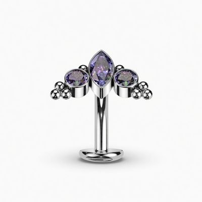 Bauchnabelpiercing umgedreht Vitrail medium