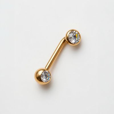 Christina Piercing kristall vergoldet