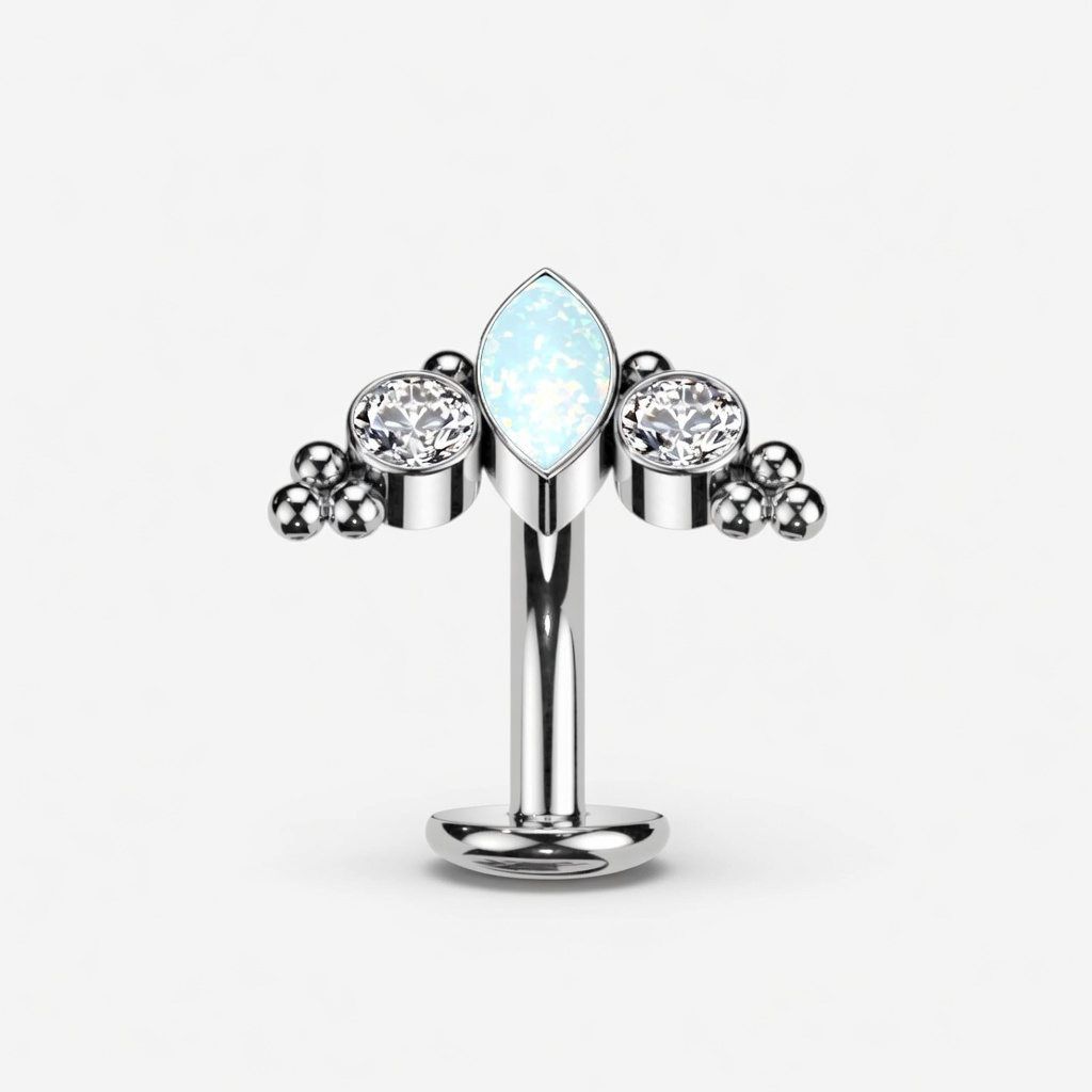 Bauchnabelpiercing umgedreht Opal