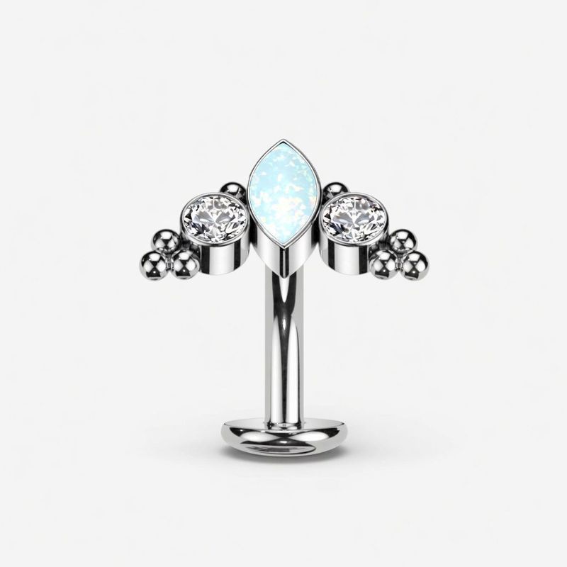 Bauchnabelpiercing umgedreht Opal