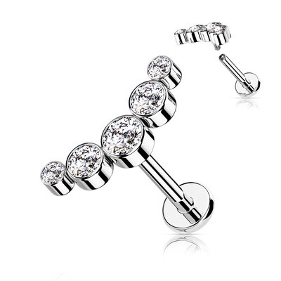 Ohrpiercing Helix Swarovski Kristallen silber
