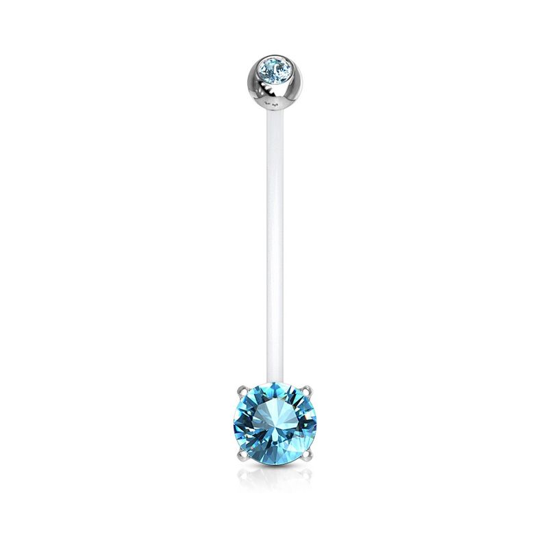 Bauchnabelpiercing Schwangerschaft blau