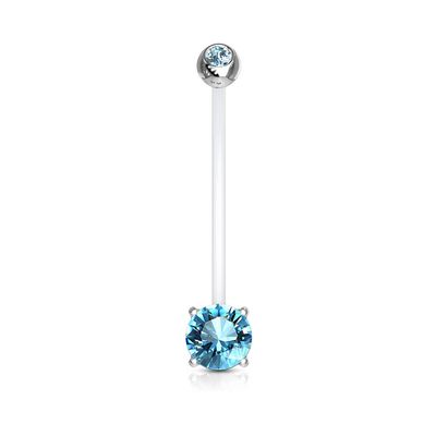 Bauchnabelpiercing Schwangerschaft blau