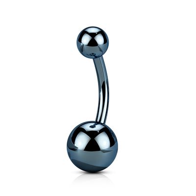 Bauchnabelpiercing aus Titan ASTM F-136 blau