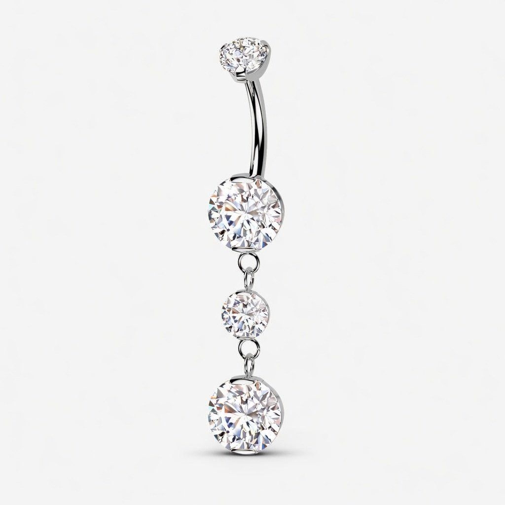 Bauchnabelpiercing facettierten Zirkoniasteinen Anhänger