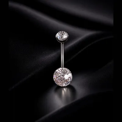 Piercing au nombril en titane avec cristal Fireworks Cut