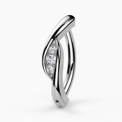 Bauchnabelpiercing Ring verschlungene Spirale