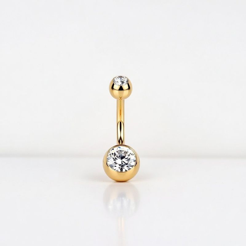 Bauchnabelpiercing mit 24K Goldbeschichtung