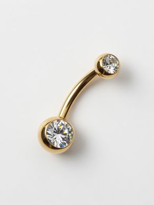 Bauchnabelpiercing mit 24K Goldbeschichtung