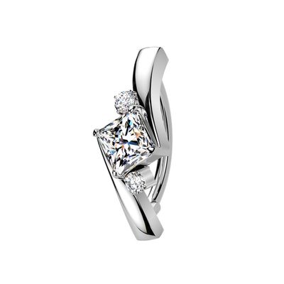 Bauchnabelpiercing aus Titan im Rauten-Design