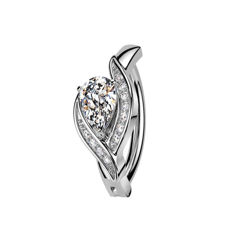 Bauchnabelpiercing mit Kristall-Tropfen