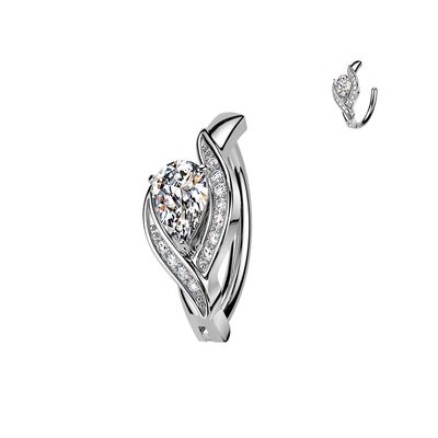 Bauchnabelpiercing mit Kristall-Tropfen