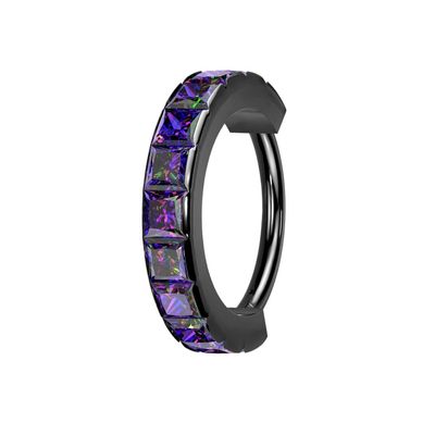 Conch Piercing Segmentring breit schwarz