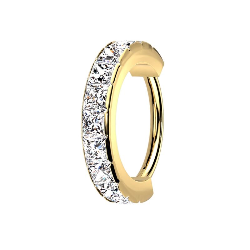 Segmentring Conch piercing breit vergoldet