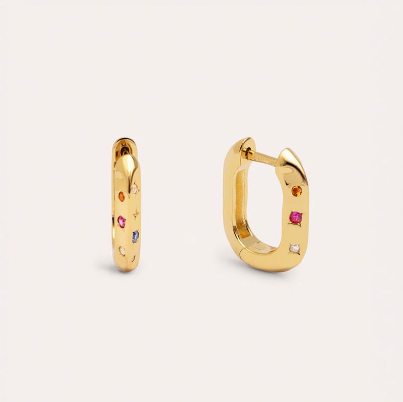 Créoles Carla plaquées or 18K.