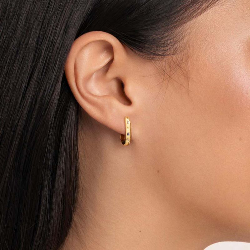 Créoles Carla plaquées or 18K.