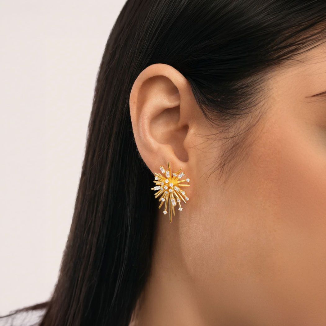 Ohrringe Chloé mit 18 Karat Gold vergoldet