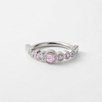 Bauchnabelpiercing Ring mit Herz-Zirkonia