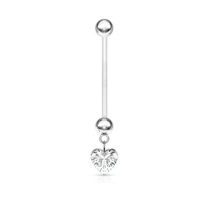 Bauchnabelpiercing Schwangerschaft Herz-Zirkonia