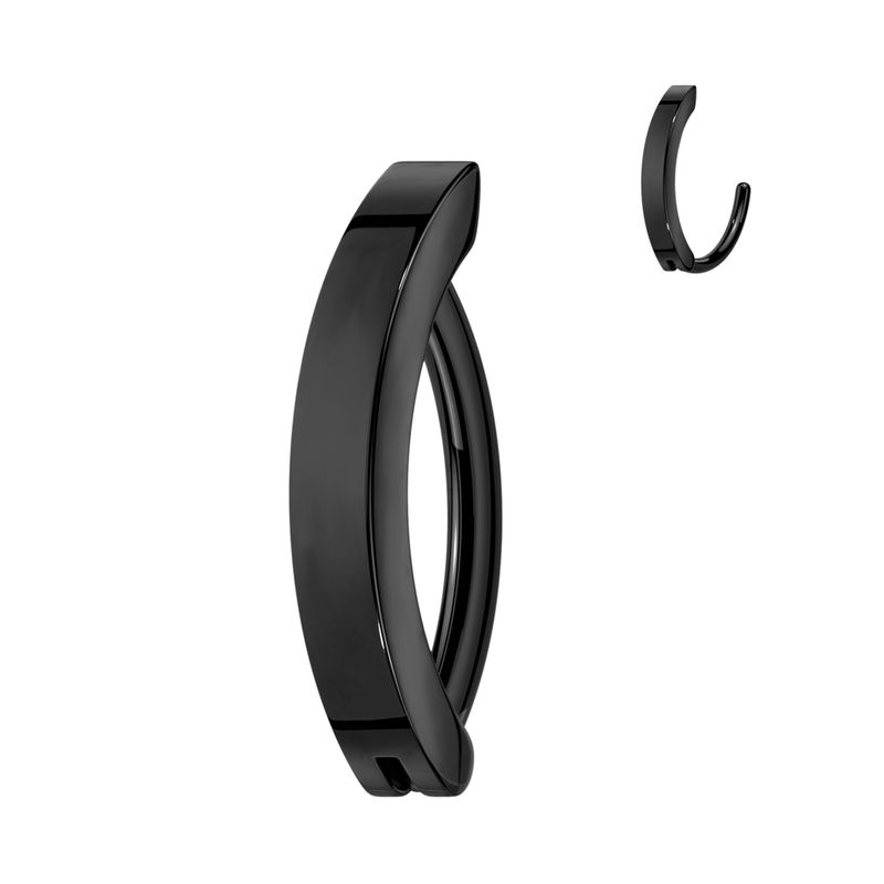 Bauchnabelpiercing Ring aus Titan schwarz