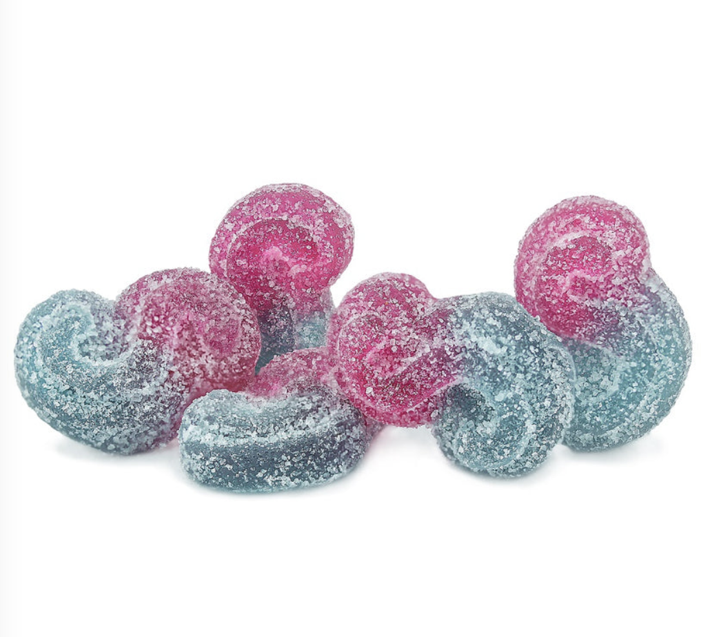 25g SPINACH-Blue Raspberry Watermelon Sourz 5/pc gummies